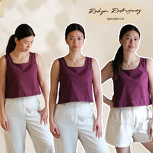 Load image into Gallery viewer, Radiance Crop Top in Plum Dreams
