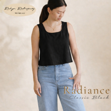 Load image into Gallery viewer, Radiance Crop Top in Classic Black