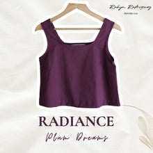 Load image into Gallery viewer, Radiance Crop Top in Plum Dreams