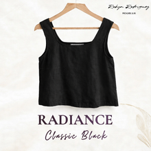 Load image into Gallery viewer, Radiance Crop Top in Classic Black
