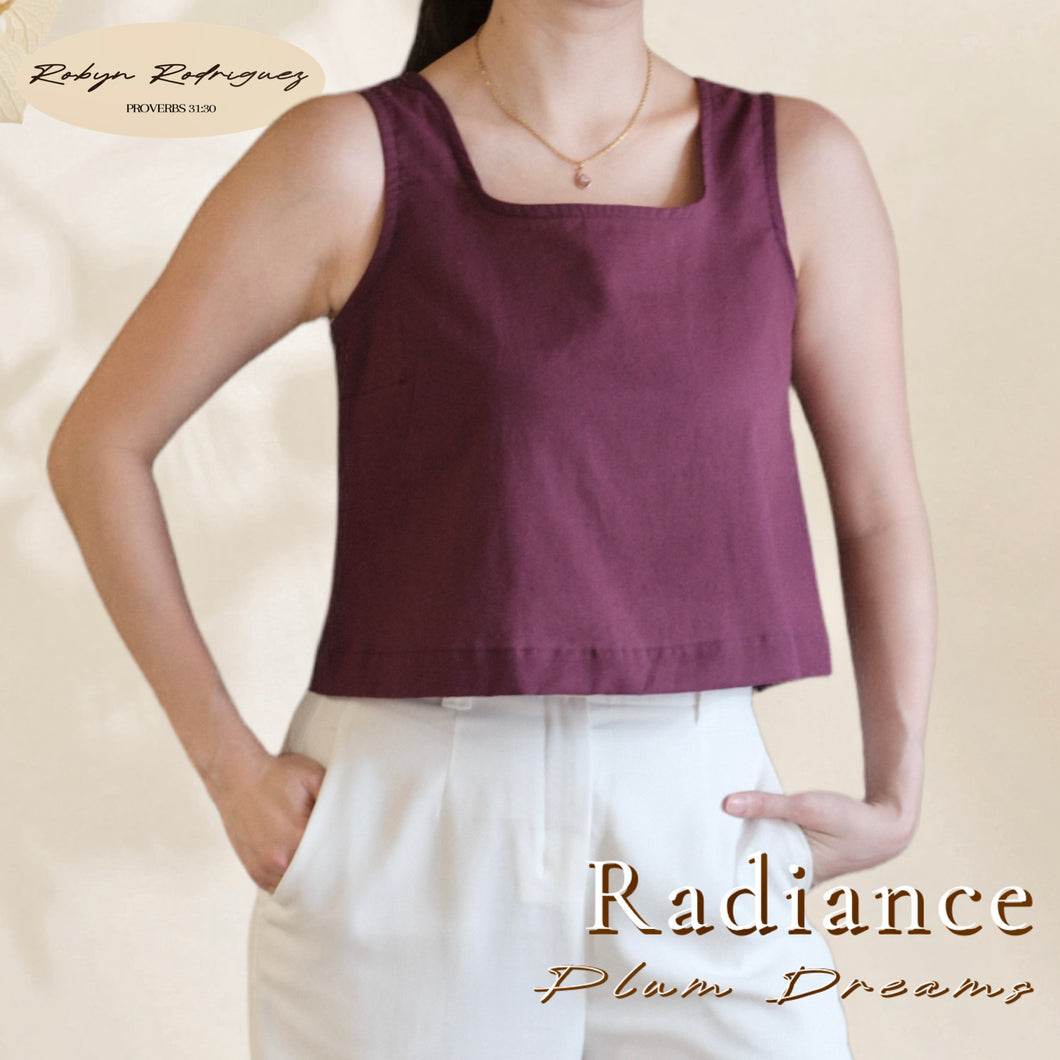 Radiance Crop Top in Plum Dreams