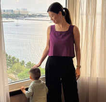 Load image into Gallery viewer, Radiance Crop Top in Plum Dreams
